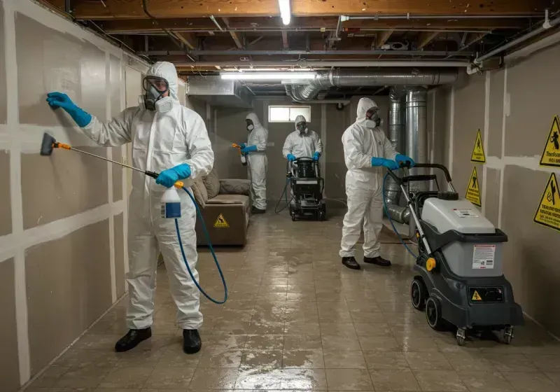 Basement Moisture Removal and Structural Drying process in Lake County, MT